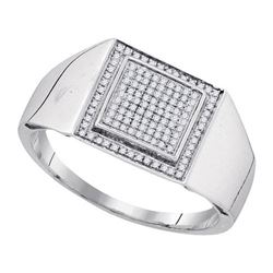 925 Sterling Silver White 0.26CT DIAMOND MICRO-PAVE MEN