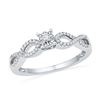 Image 1 : 10KT White Gold 0.16CTW DIAMOND FASHION RING