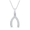 Image 1 : 10KT White Gold 0.16CTW DIAMOND FASHION PENDANT