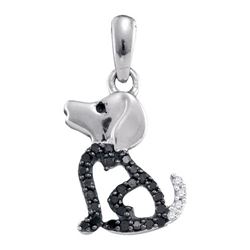 10KT White Gold 0.13CTW DIAMOND FASHION PENDANT