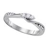 Image 1 : 10KT White Gold 0.17CTW DIAMOND BRIDAL RING