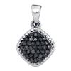 Image 1 : 10KT White Gold 0.25CTW DIAMOND MICRO-PAVE PENDANT
