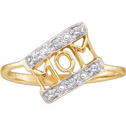 14kt Yellow Gold Womens Round Diamond Mom Mother Accent