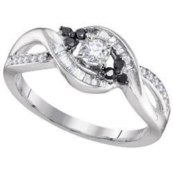 10KT White Gold 0.30CTW DIAMOND FASHION RING