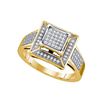 Image 1 : 10K Yellow-gold 0.25CT DIAMOND MICRO PAVE RING