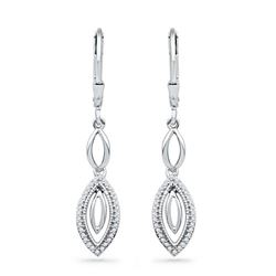 10KT White Gold 0.20CTW DIAMOND FASHION EARRING