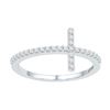 Image 1 : 10KT White Gold 0.20CTW DIAMOND FASHION RING