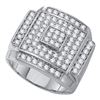 Image 1 : 10KT White Gold 0.25CTW DIAMOND CLUSTER BRIDAL SET
