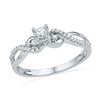 Image 1 : 10KT White Gold 0.25CTW DIAMOND FASHION RING
