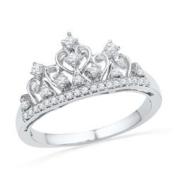 10KT White Gold 0.20CTW DIAMOND FASHION RING