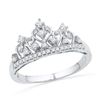Image 1 : 10KT White Gold 0.20CTW DIAMOND FASHION RING