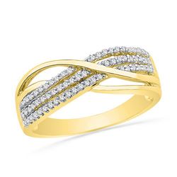 10K Yellow-gold 0.20CTW DIAMOND FASHION BAND