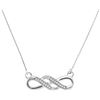 Image 1 : 10KT White Gold 0.05CTW DIAMOND FASHION NECKLACE