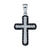 Image 1 : 10KT White Gold 0.20CT DIAMOND CROSS PENDANT