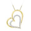 Image 1 : 10K Yellow-gold 0.12CTW DIAMOND FASHION PENDANT