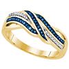 Image 1 : 925 Sterling Silver Yellow 0.13CTW DIAMOND MICRO PAVE R