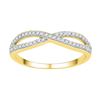 Image 1 : 10K Yellow-gold 0.16CTW DIAMOND FASHION RING
