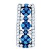 Image 1 : 10K White-gold 0.51CTW BLUE DIAMOND FASHION PENDANT