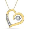 Image 1 : 10K Yellow-gold 0.04CTW DIAMOND FASHION PENDANT