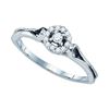 Image 1 : 10KT White Gold 0.10CT DIAMOND FASHION RING