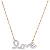 Image 1 : 10K Yellow-gold 0.15CTW DIAMOND LOVE NECKLACE