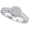 Image 1 : 10KT White Gold 0.25CTW DIAMOND MICRO-PAVE BRIDAL RING