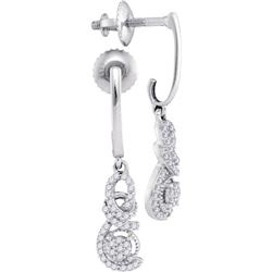 10KT White Gold 0.20CTW DIAMOND MICRO-PAVE EARRINGS