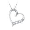 Image 1 : 10KT White Gold 0.16CTW DIAMOND FASHION PENDANT