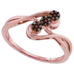 10KT Rose Gold 0.07CTW DIAMOND MICRO-PAVE RING