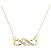 Image 1 : 10K Yellow-gold 0.05CTW DIAMOND FASHION NECKLACE