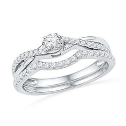 10KT White Gold 0.33CTW DIAMOND FASHION BRIDAL SET