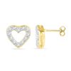 Image 1 : 10K Yellow-gold 0.13CTW DIAMOND FASHION EARRING