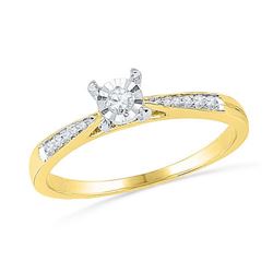 10K Yellow-gold 0.10CTW DIAMOND FASHION RING