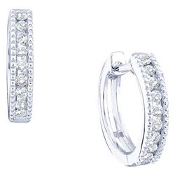14KT White Gold 0.26CTW DIAMOND LADIES MICRO-PAVE EARRI