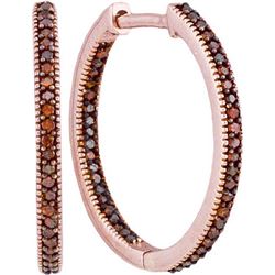 10KT Rose Gold 0.25CTW DIAMOND MICRO-PAVE EARRING
