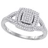 Image 1 : 10KT White Gold 0.33CTW DIAMOND MICRO-PAVE BRIDAL RING