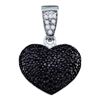 Image 1 : 10KT White Gold 0.55CTW DIAMOND HEART PENDANT