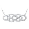 Image 1 : 10KT White Gold 0.15CTW DIAMOND FASHION NECKLACE