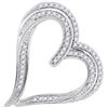 Image 1 : 10KT White Gold 0.20CTW-Diamond HEART PENDANT