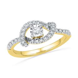 10K Yellow-gold 0.25CTW DIAMOND FASHION RING