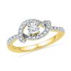 Image 1 : 10K Yellow-gold 0.25CTW DIAMOND FASHION RING