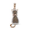 Image 1 : 10kt Rose Gold Womens Round Red Color Enhanced Diamond