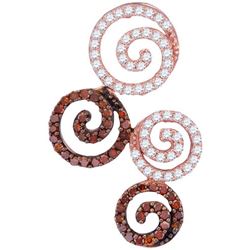 10KT Rose Gold 0.65CTW RED DIAMOND FASHION PENDANT