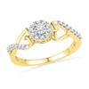 Image 1 : 10K Yellow-gold 0.16CTW DIAMOND FASHION RING
