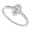 Image 1 : 10KT White Gold 0.12CTW DIAMOND CLUSTER RING WHITE GOLD