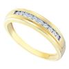 Image 1 : 10K Yellow-gold 0.12CT DIAMOND CLUSTER MENS BAND