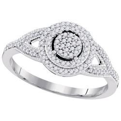 10KT White Gold 0.25CTW DIAMOND MICRO-PAVE BRIDAL RING