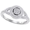 Image 1 : 10KT White Gold 0.25CTW DIAMOND MICRO-PAVE BRIDAL RING