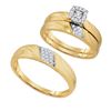 Image 1 : 10K Yellow-gold 0.19CTW DIAMOND FASHION TRIO SET