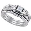 Image 1 : 10KT White Gold 0.35CTW DIAMOND INVISIBLE BRIDAL SET